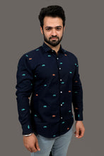 Load image into Gallery viewer, Fish Skeleton Navy Blue - Caribou