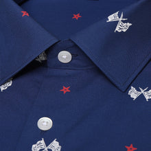 Load image into Gallery viewer, Blue Flag Printed Shirt - Caribou
