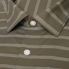 Load image into Gallery viewer, Olive Green Stripe Shirt - Caribou