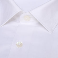 Load image into Gallery viewer, White Herringbone Shirt - Caribou