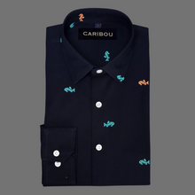 Load image into Gallery viewer, Fish Skeleton Navy Blue - Caribou