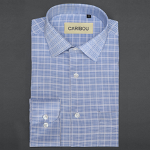 Load image into Gallery viewer, Blue and White Check Shirt - Caribou