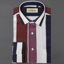 Load image into Gallery viewer, Bold Printed Stripe Shirt - Caribou