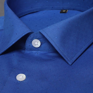 Royal Blue Textured Shirt - Caribou