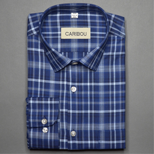 Blue Check Shirt - Caribou