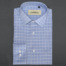 Load image into Gallery viewer, Blue and White Check Shirt - Caribou
