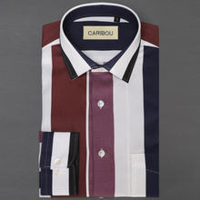 Load image into Gallery viewer, Bold Printed Stripe Shirt - Caribou

