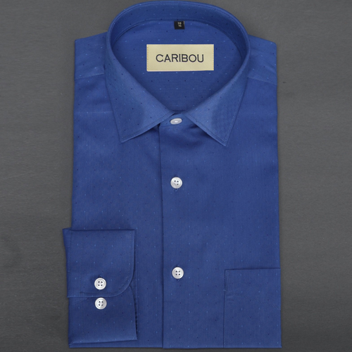 Royal Blue Textured Shirt - Caribou