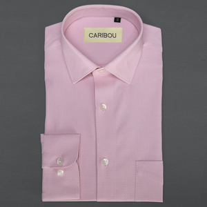Pink Signature Dobby Shirt - Caribou