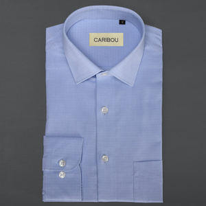 Light Blue Signature Textured Shirt - Caribou